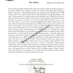 Press Release sent by NDFB Deputy Chief B Jwngkhang