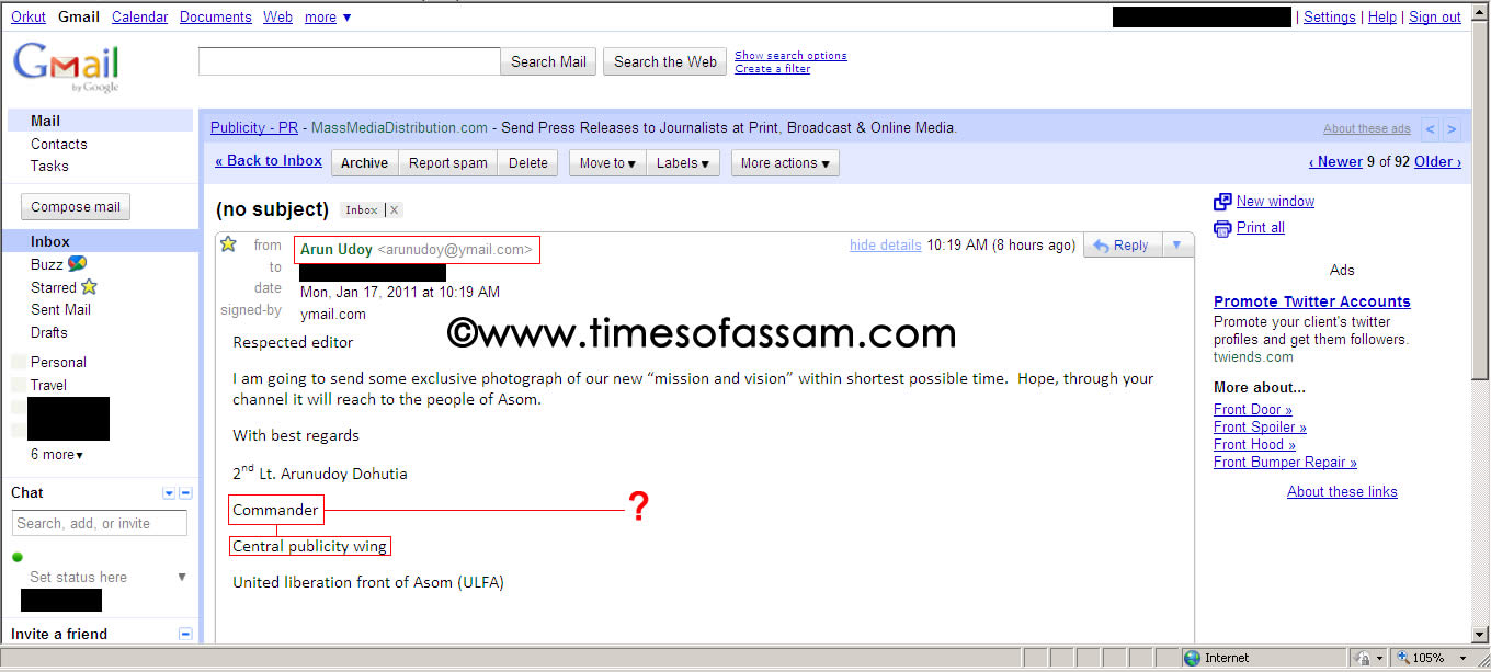 Controversial email from Paresh Baruah Controversial email from Paresh Baruah