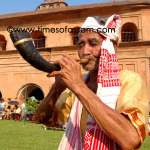 Old man playing Pepa at Ranghar - File Photo Old man playing Pepa at Ranghar