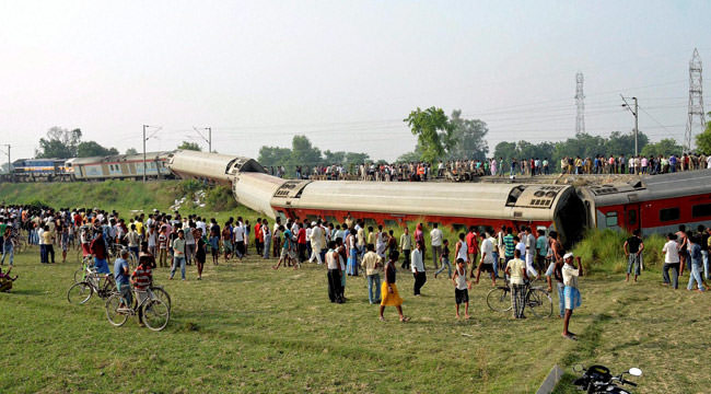 Dibrugarh Delhi Rajdhani Express derailed